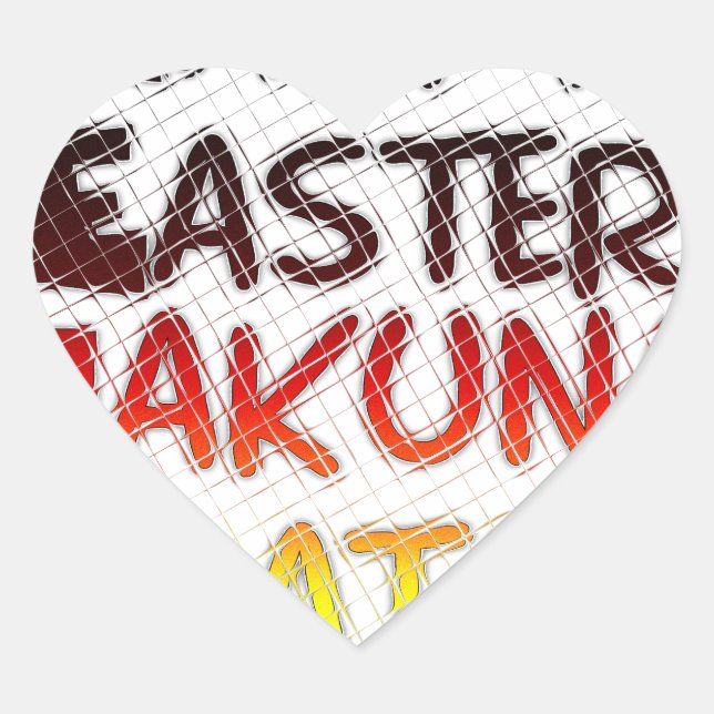 Blessed Happy Easter Hakuna Matata Holiday Season Heart Sticker (Front)