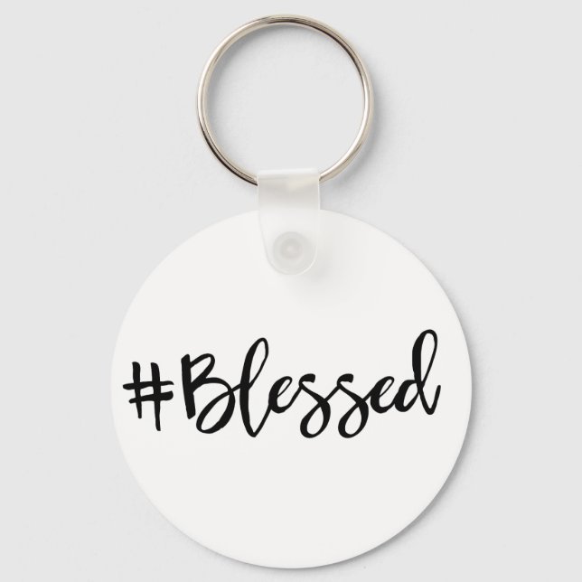 Blessed Hashtag Key Ring (Front)