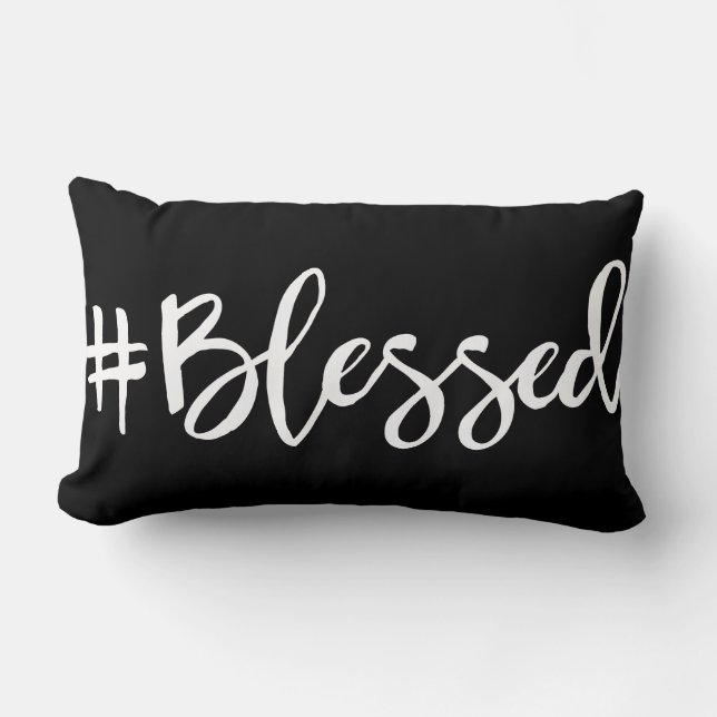 Blessed Hashtag Lumbar Cushion (Front)