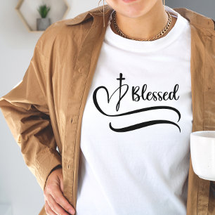Blessed Heart and Cross  T-Shirt