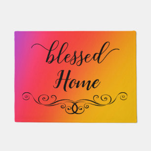Blessed Home Christian Theme Welcome Mats