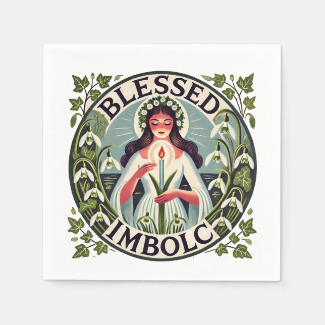 Blessed Imbolc                                     Napkin (Front)