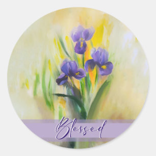 Blessed Iris Classic Round Sticker