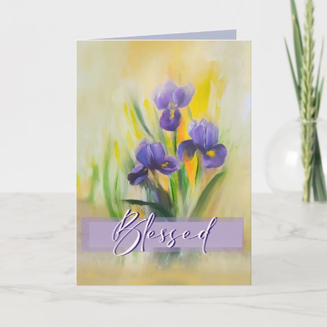 Blessed Iris Thank You Card (Front)