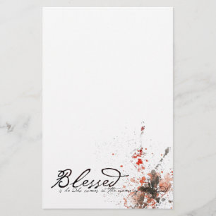 Blessed is he stationery