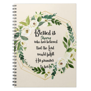 Blessed Is She Who Believed Name Christian  Notebook