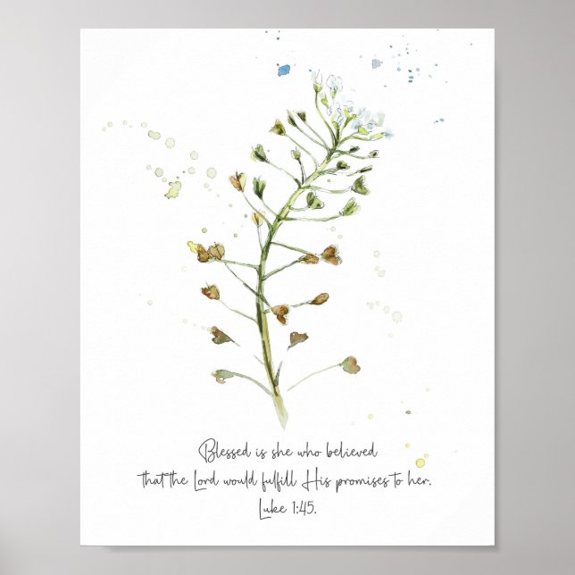 Blessed is she who has believed poster (Front)