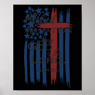 Blessed Is The Nation Whose God Is The Lord Americ Poster