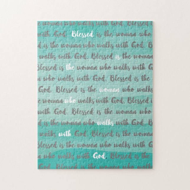 Blessed is the Woman who Walks with God Jigsaw Puzzle (Vertical)
