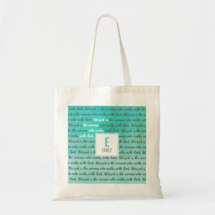 Blessed is the Woman Who Walks with God Tote Bag