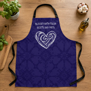 Blessed Italian Roots Pasta Heritage Pride Design Apron