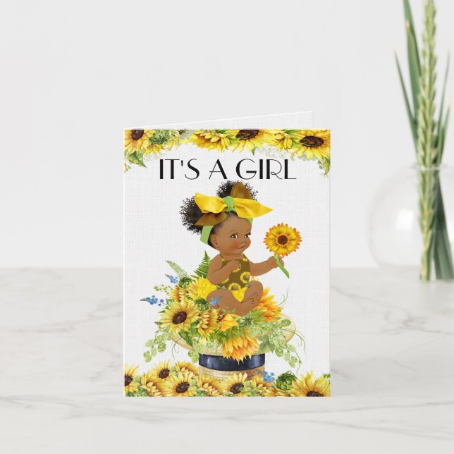 Blessed It's A Girl Announcement (Front)