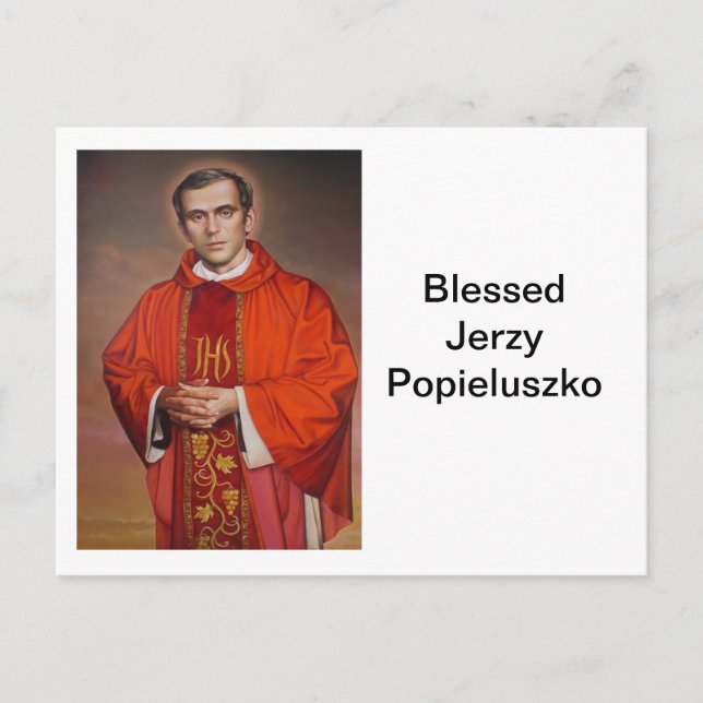 Blessed Jerzy Popieluszko Postcard (Front)