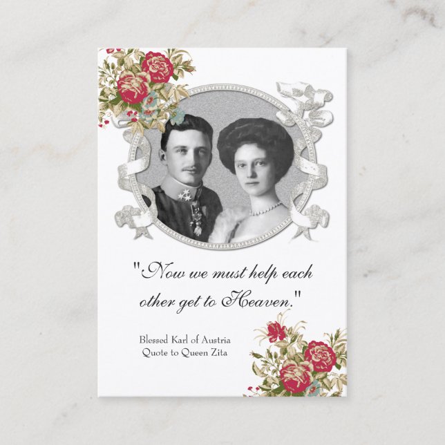 Blessed Karl & Zita Wedding Holy Card (Front)