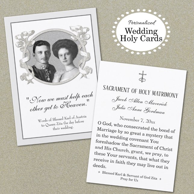 Blessed Karl & Zita Wedding Holy Card (Creator Uploaded)