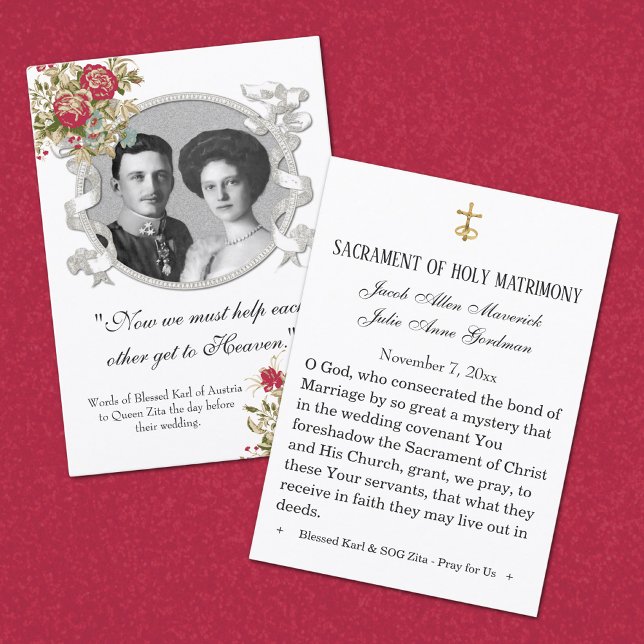 Blessed Karl & Zita Wedding Holy Card (Creator Uploaded)