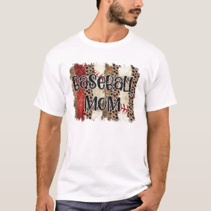 Blessed Leopard Print Baseball Mother Woman Women T-Shirt