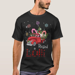 Blessed Lolli Christmas Red Truck Gift For Grandma T-Shirt