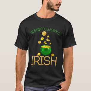 Blessed Lucky & Irish Men Women Kids Patricks Day T-Shirt