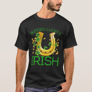 Blessed Lucky & Irish Men Women Kids Patricks Day T-Shirt