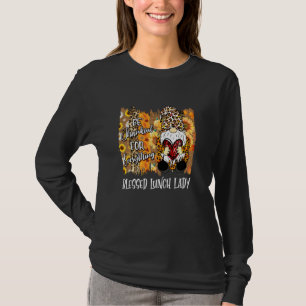 Blessed Lunch Lady Thankful Gnome Fall Family Than T-Shirt