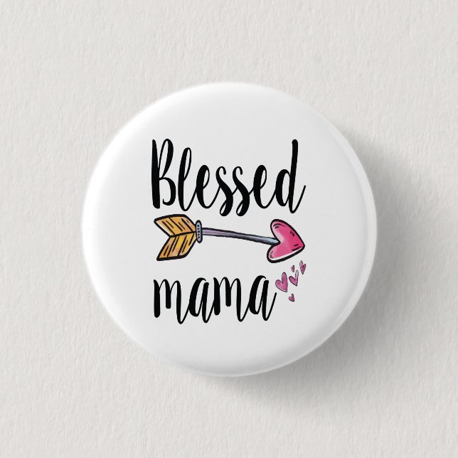 Blessed Mama 3 Cm Round Badge (Front)