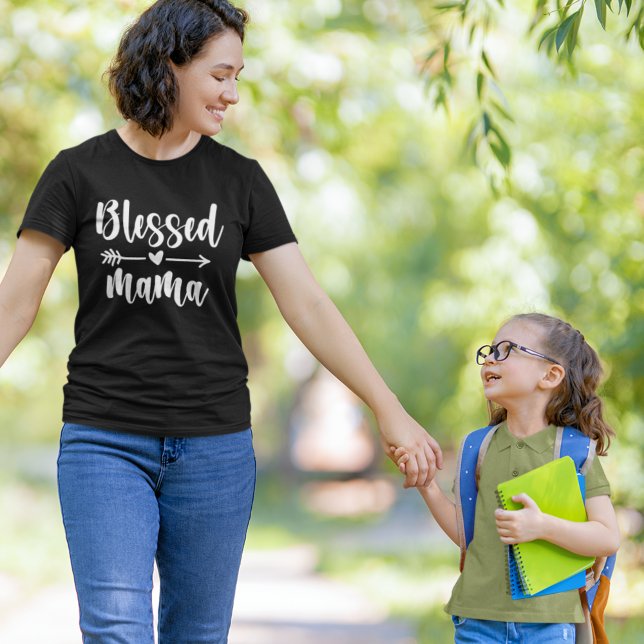 Blessed Mama Cute Mom T-Shirt (Creator Uploaded)