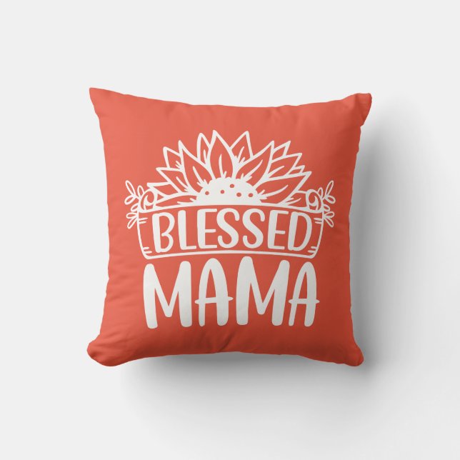 Blessed Mama Sunflower  Cushion (Front)