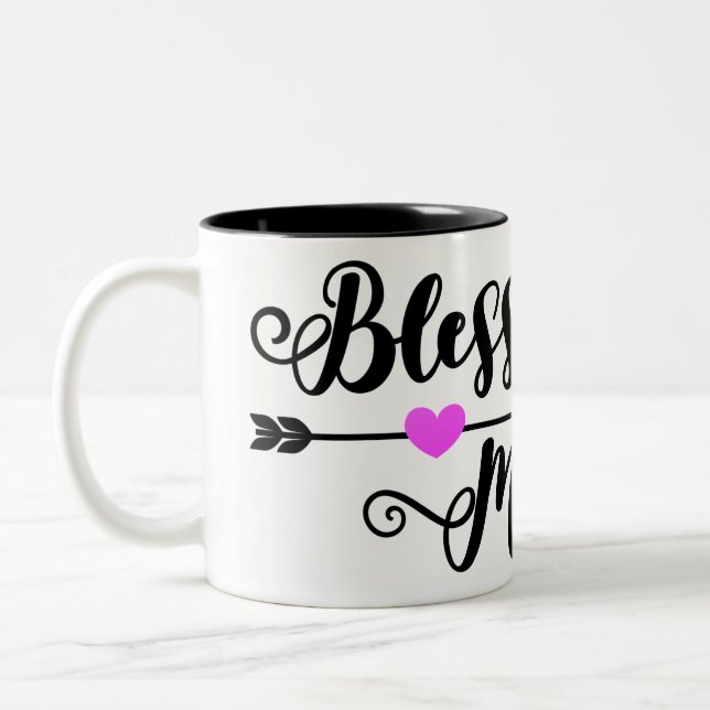 Blessed Mama Two-Tone Coffee Mug (Left)