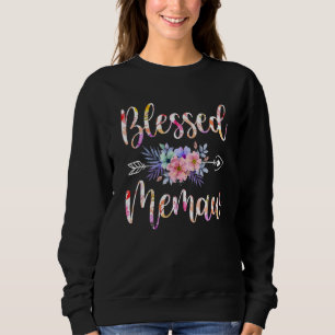 Blessed Memaw Mothers Day Floral Funny Sweatshirt