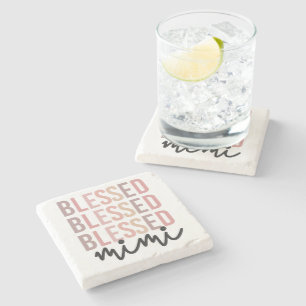 Blessed Mimi Gifts for Mimi Grandma Stone Coaster