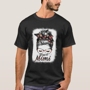Blessed Mimi Messy Bun Women Happy Easter, Mother' T-Shirt