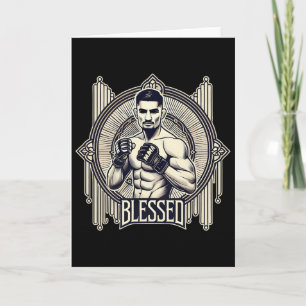Blessed Mma Bjj Kickboxing Muay Thai Boxing Cage F Card