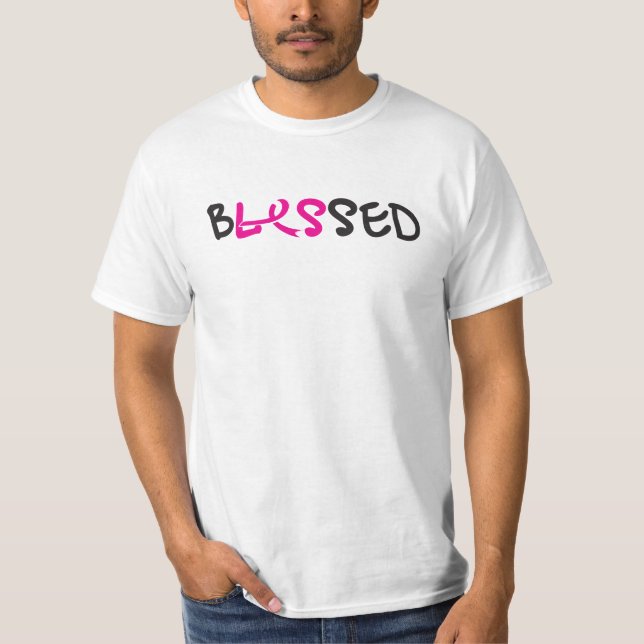 bLESsed mns/white front&back T-Shirt (Front)