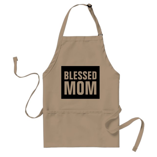 BLESSED MOM Kitchen Aprons (Front)