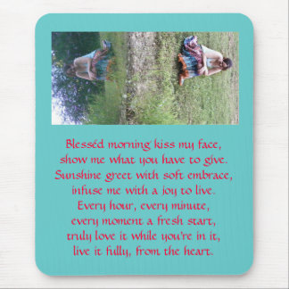 Blessed morning mouse pad
