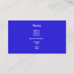 Blessed Mother Blue Business Card