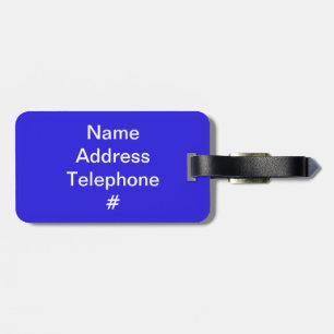 Blessed Mother Blue Luggage Tag