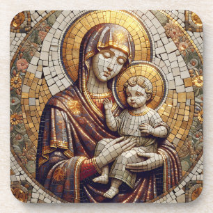 Blessed Mother Mary and Baby Jesus Religoius Coaster