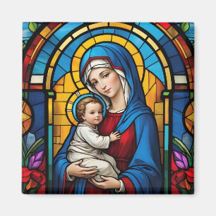 Blessed Mother Mary and Baby Jesus - Virgin Mary Magnet