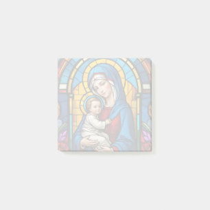 Blessed Mother Mary and Baby Jesus - Virgin Mary Post-it Notes