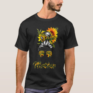 Blessed Mother Messy Bun Women Happy Easter Mother T-Shirt