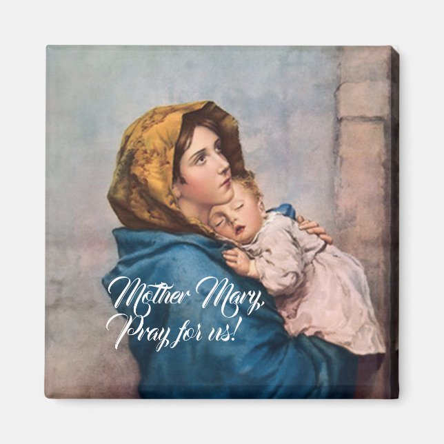 Blessed Mother with Baby Jesus Magnet (Front)