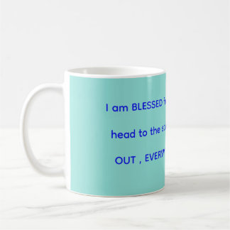 Blessed mug in mint & blue