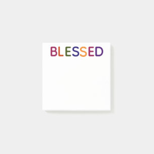 Blessed Multicolored 3 x 3 Post-it Notes