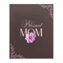 Blessed Mum Floral Wall Art- Elegant Mother's Day 