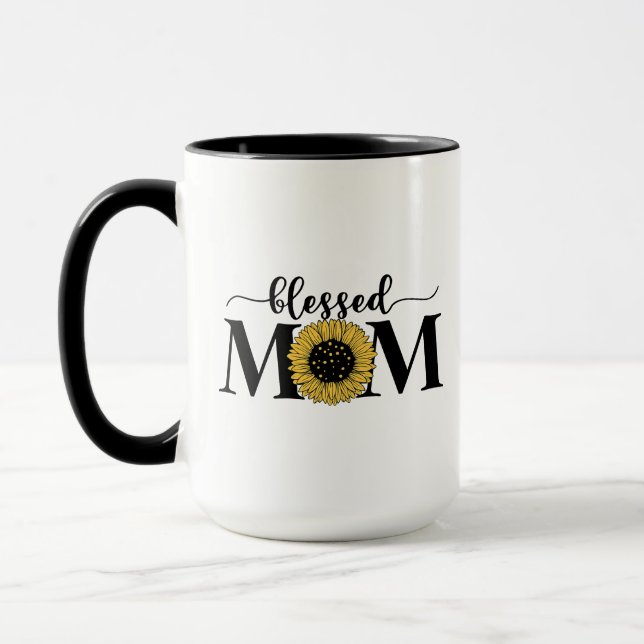 Blessed Mum. Gift idea.  Mug (Left)