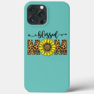 Blessed Mum Leopard Sunflower Happy Mothers Day  iPhone 13 Pro Max Case