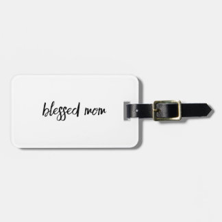 Blessed Mum luggage tag
