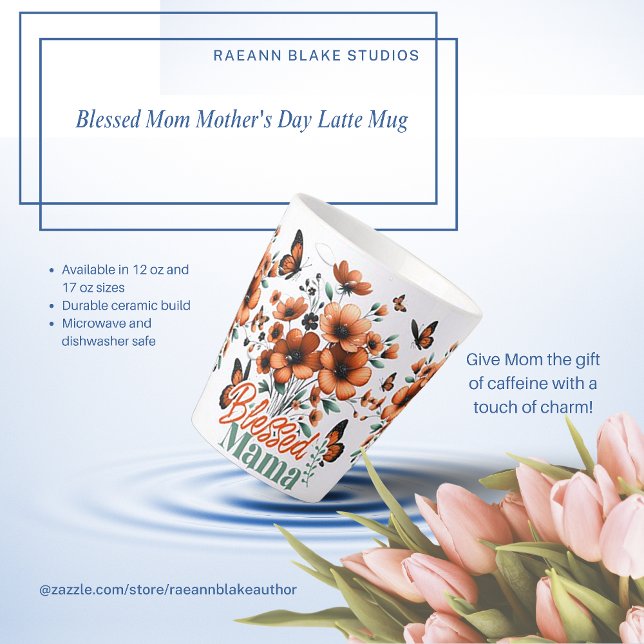 Blessed Mum Mother's Day Latte Mug (Creator Uploaded)